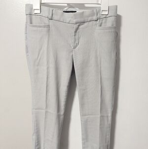 Banana Republic Gray Striped Trousers